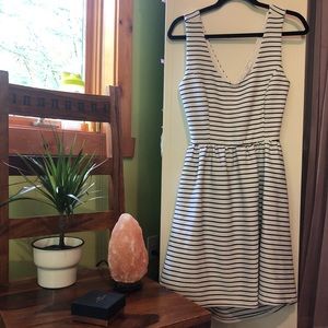Lauren Conrad: Navy and white striped dress